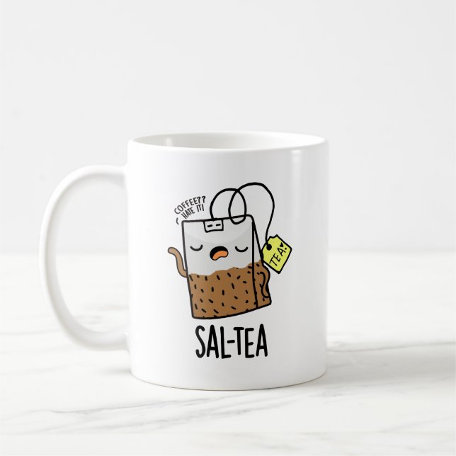 Sal-tea Funny Tea Pun Kaffeetasse (Links)