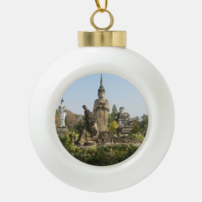 Sala Keo Kou, Nong Khai, Thailand Keramik Kugel-Ornament (Vorderseite)