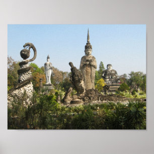 Sala Keo Kou, Nong Khai, Thailand Poster