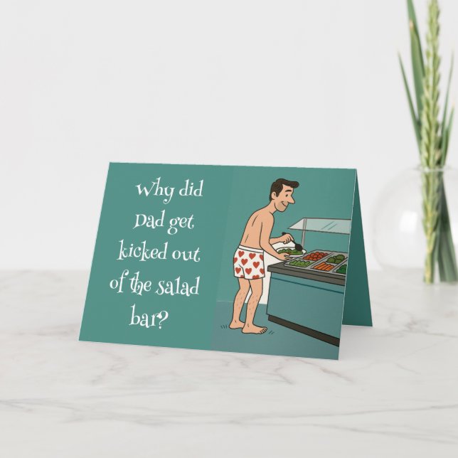 🥗 "Salad Bar Vater" Vatertag Dankeskarte (Vorderseite)