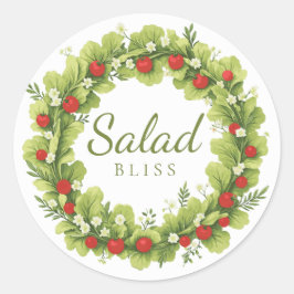 Salad Bliss Runder Aufkleber