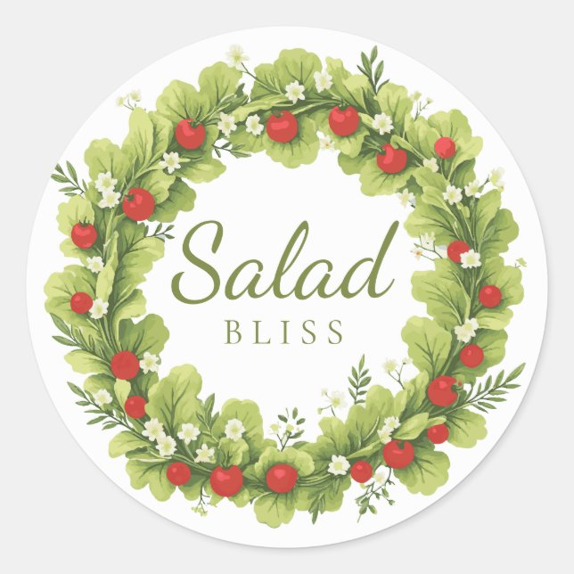 Salad Bliss Runder Aufkleber (Vorderseite)