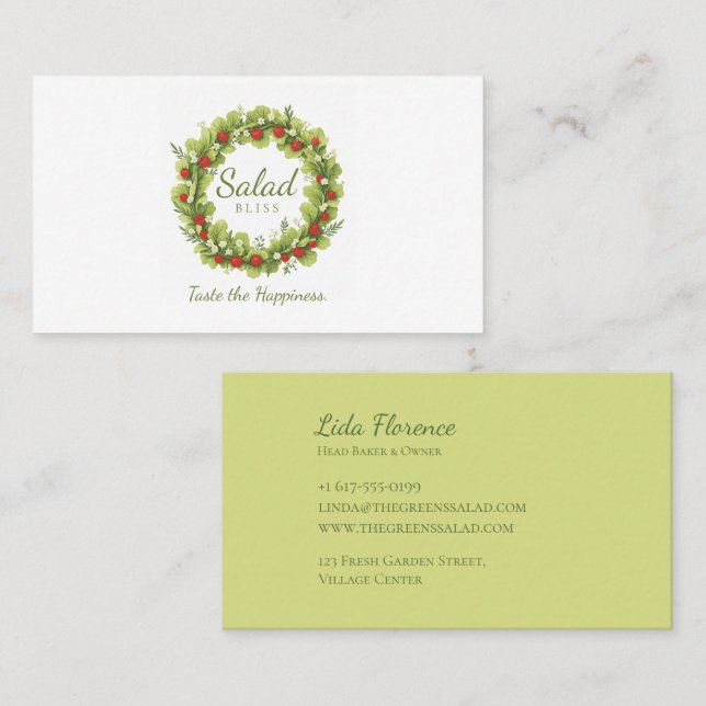 Salad Bliss Visitenkarte (Vorne/Hinten)