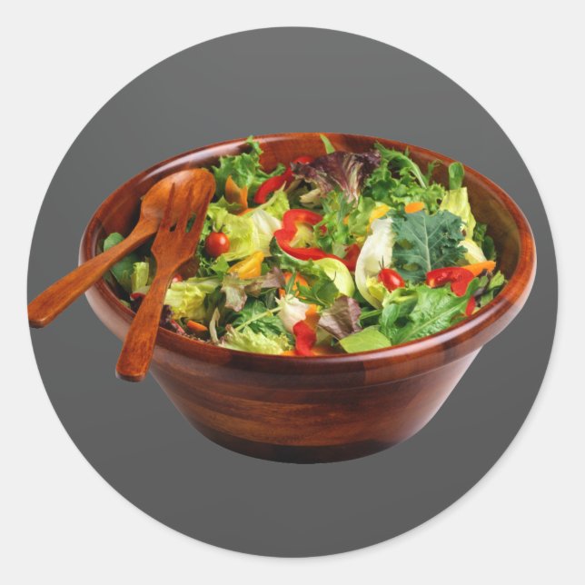 Salad Bowl Runder Aufkleber (Vorderseite)