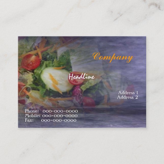 Salad Business Card Visitenkarte (Vorderseite)