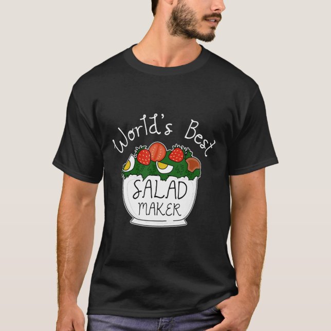 Salad I Worlds Bester Maker Vegetarian Vegan Herbi T-Shirt (Vorderseite)