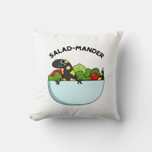 Salad mander Funny Salamander Animal Pun Kissen
