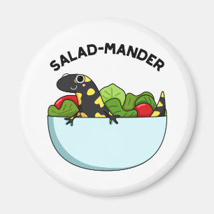 Salad mander Funny Salamander Animal Pun Magnet