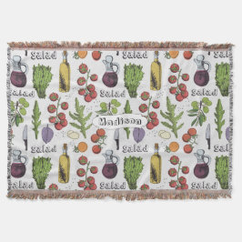 Salad Pattern individuelle Name werfen Decke