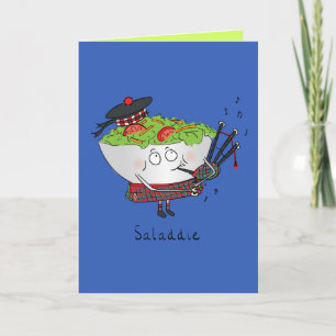 Saladdie Scottish Salad Funny Greeting Card Karte