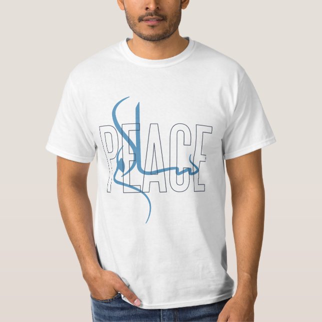 Salam Peace Arabic Calligraphy T - Shirt (Vorderseite)