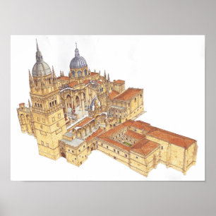 Salamanca-Kathedrale. Spanien Poster