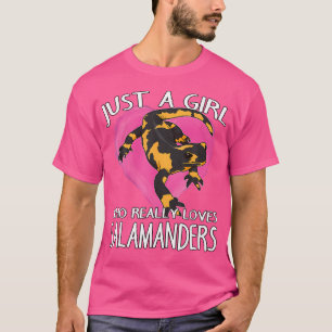 Salamander Reptil Nur Ein Mädchen Das Salamander W T-Shirt