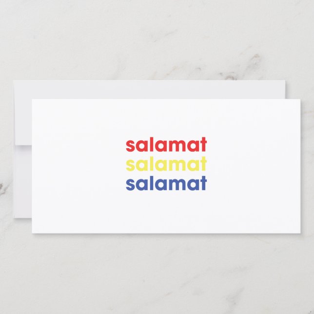 "Salamat" danken Ihnen zu kardieren Dankeskarte (Vorderseite)