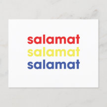 "Salamat" Vielen Dank Postcard