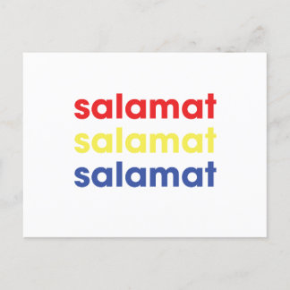 "Salamat" Vielen Dank Postcard Feiertagspostkarte