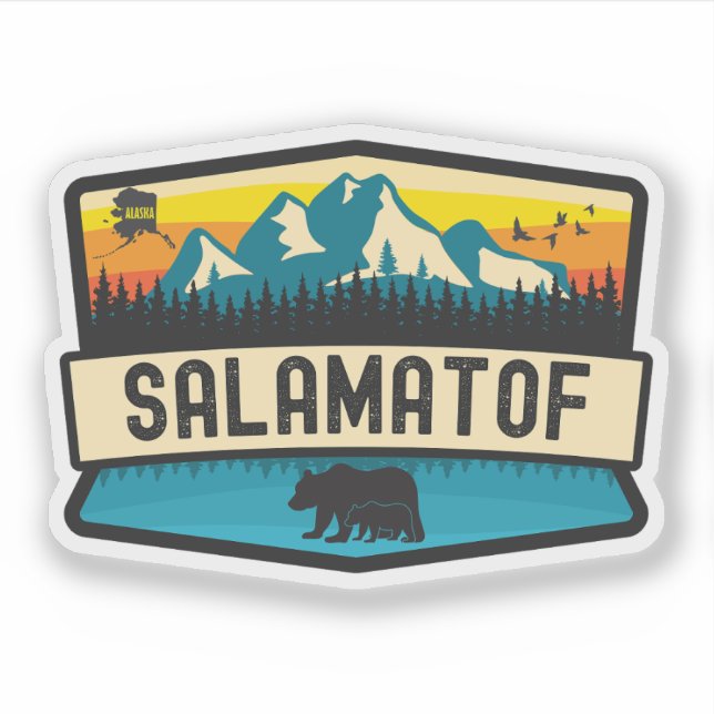 Salamatof, Alaska Aufkleber (Vorderseite)