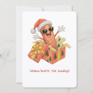 Salami-brate die Feiertage! Feiertagskarte