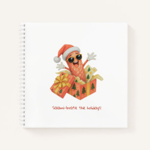 Salami-brate die Feiertage! Notizbuch