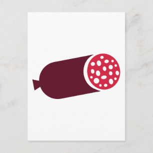 Salami Pepperoni-Wurst Postkarte