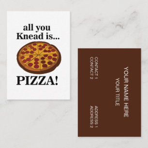 Salami-Pizza-Restaurant Visitenkarte