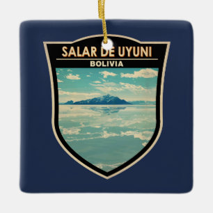 Salar de Uyuni Bolivien Abzeichen für Kultur Keramikornament