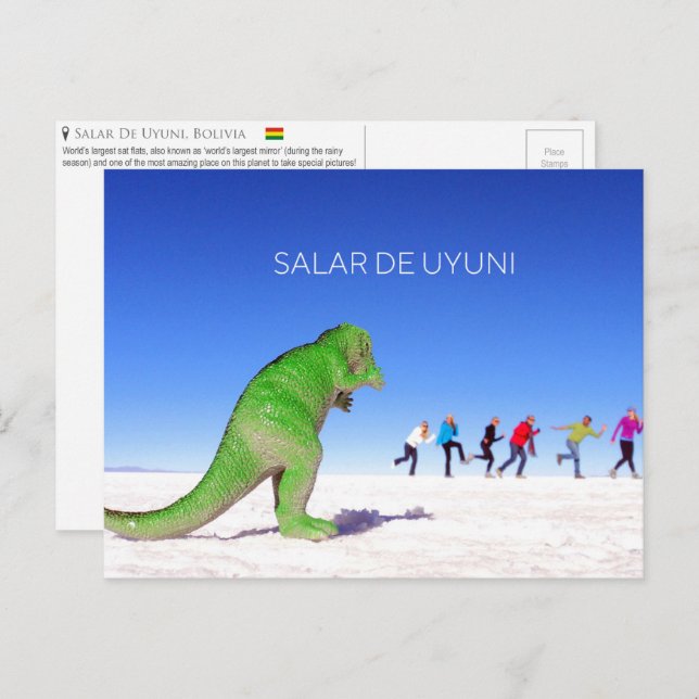 Salar de Uyuni, Bolivien Postcard Postkarte (Vorne/Hinten)