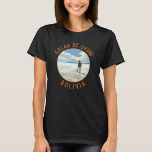 Salar de Uyuni Bolivien Retro Distressed Circle T-Shirt