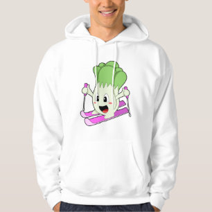 Salat als Skifahrer mit Ski Hoodie