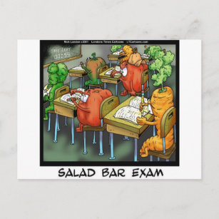Salat-Bar-Exkurs-Hase Postkarte