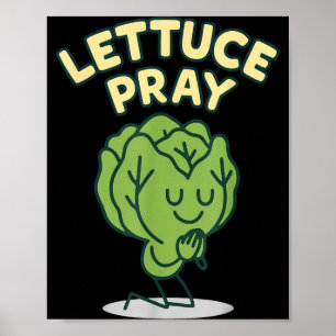 Salat beten lustiger christlicher Witz Glaubenshum Poster