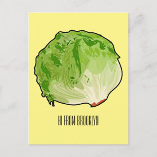 Salat-Cartoon-Abbildung Postkarte