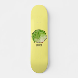 Salat-Cartoon-Abbildung Skateboard