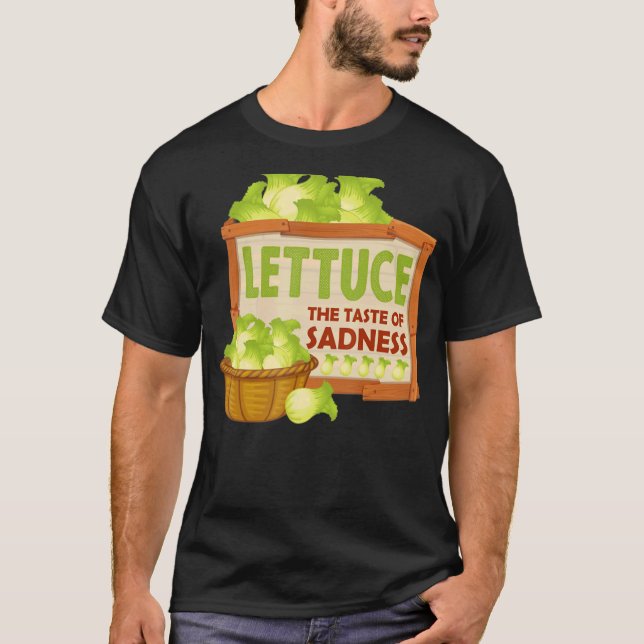Salat den Geschmack der Traurigkeit Vegane grüne L T-Shirt (Vorderseite)