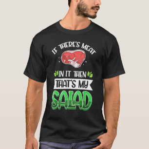 Salat-Diät Veganer und Vegetarier Grünkohl Fleisch T-Shirt
