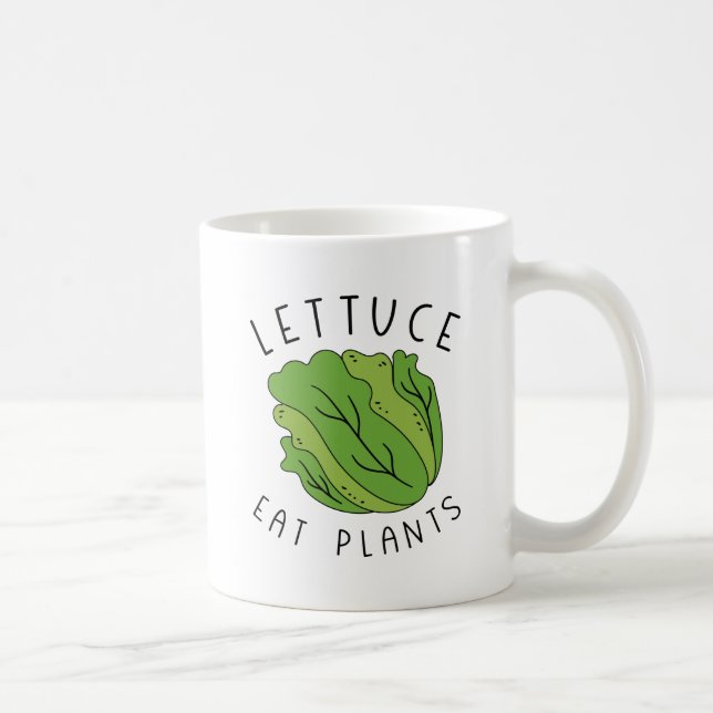Salat essen Pflanze Kaffeetasse (Rechts)