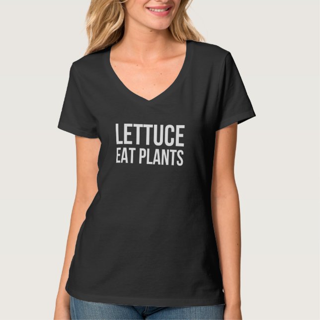 Salat essen Pflanze Vegan Pun - Veganes Zitat T-Shirt (Vorderseite)