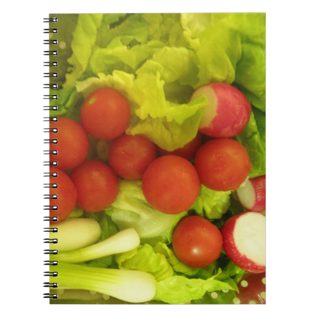 Salat-Gemüse-Notebook Notizblock (Vorderseite)