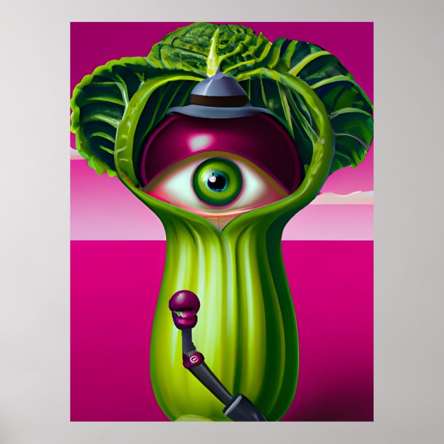 Salat mit Auge Poster (Vorne)