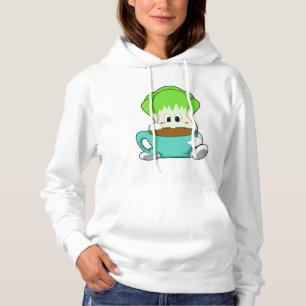 Salat mit Tasse Kaffee Hoodie