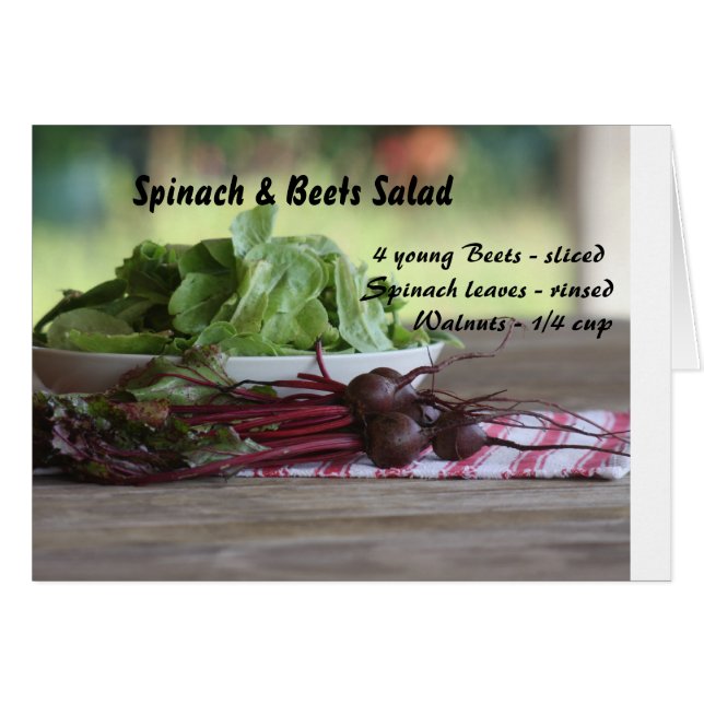 Salat "Spinach & Beets" (Vorderseite (Horizontal))