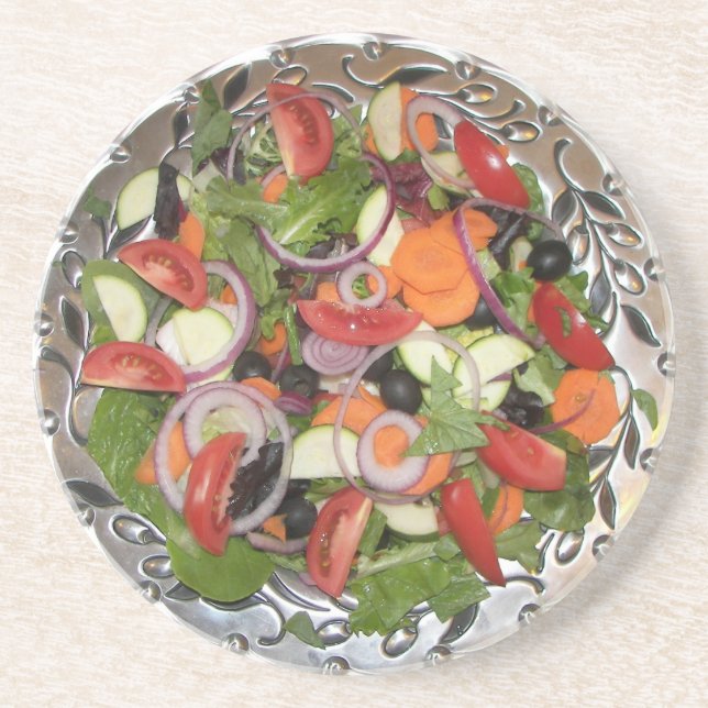 Salat-Untersetzer! Sandstein Untersetzer (Vorne)