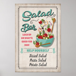 Salatbar-Party-Schild Poster