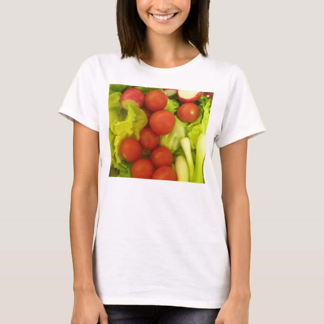 Salate Gemüse Ladys T Shirt (Vorderseite)