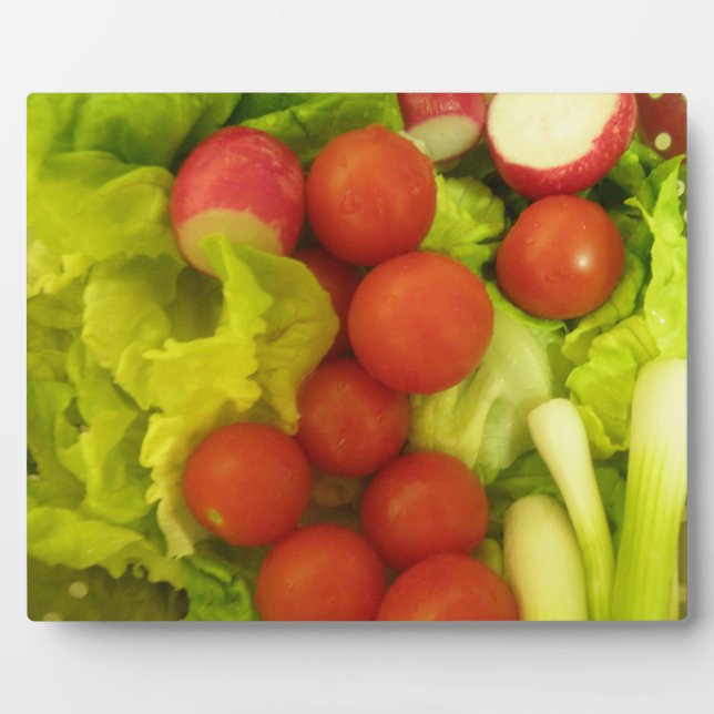 Salate Gemüse Plaque Fotoplatte (Vorderseite)