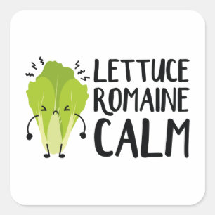 Salate Romaine Calm Quadratischer Aufkleber