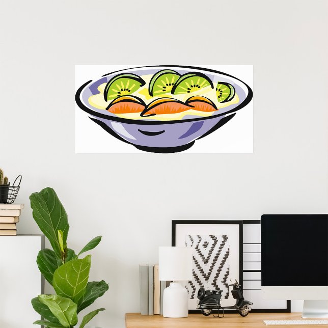 Salatschale mit Kiwi und Orange Poster (Von Creator hochgeladen)