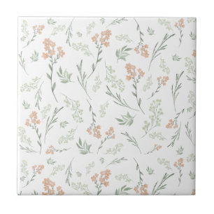Salbei-Aquarell-Wildblumen-Blumen Fliese
