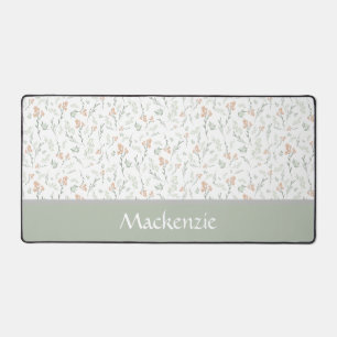 Salbei-Aquarell-Wildblumen-Blumenstrauß Eigenname Schreibtischunterlage