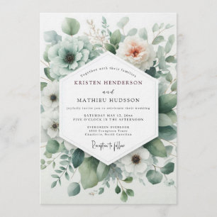 Salbei Ätherische Anemone Hochzeit Einladung